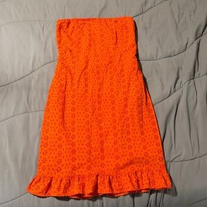 Old Navy Orange Strapless Dress